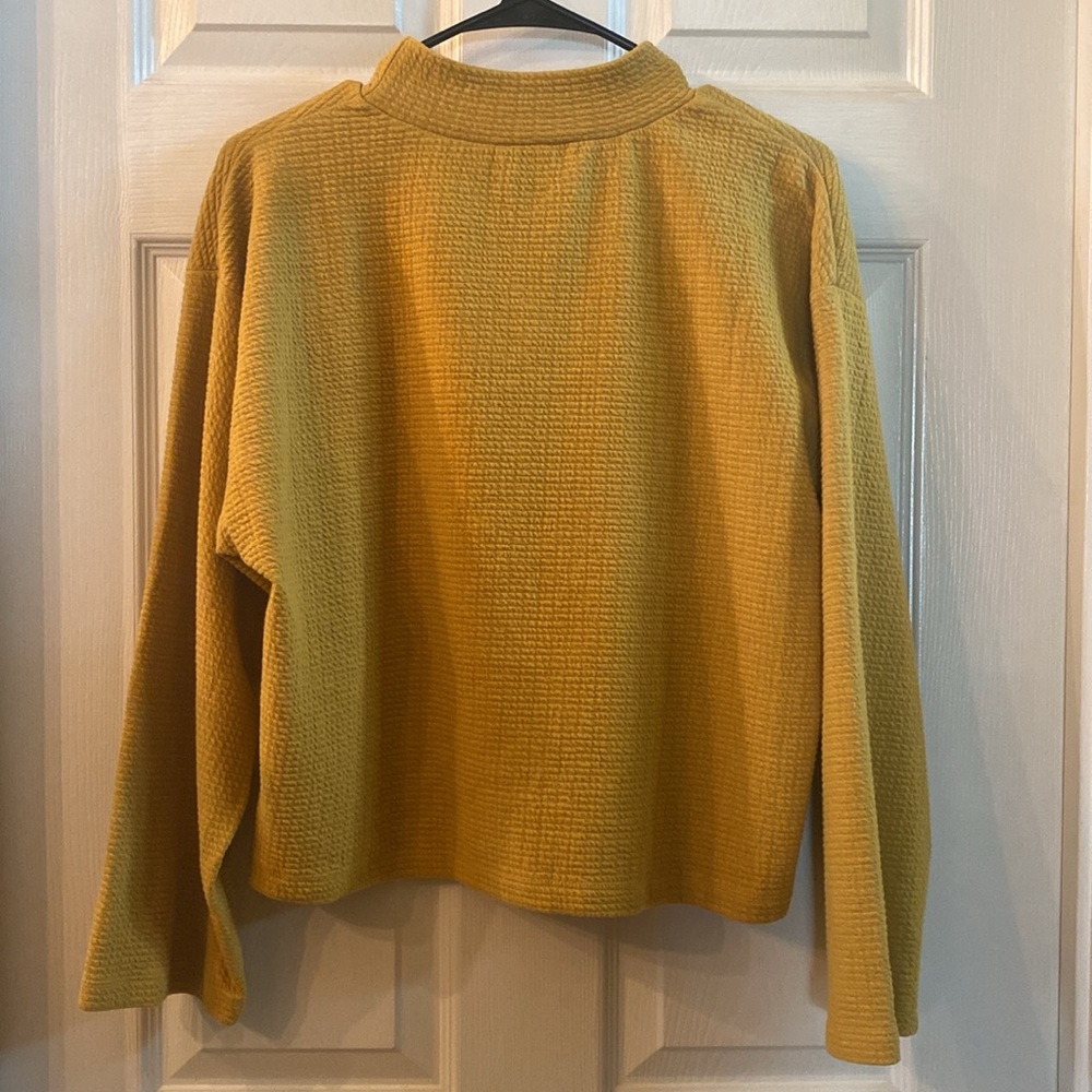 June & Hudson Mustard Cowl Neck Sweater - Picture 7 of 12